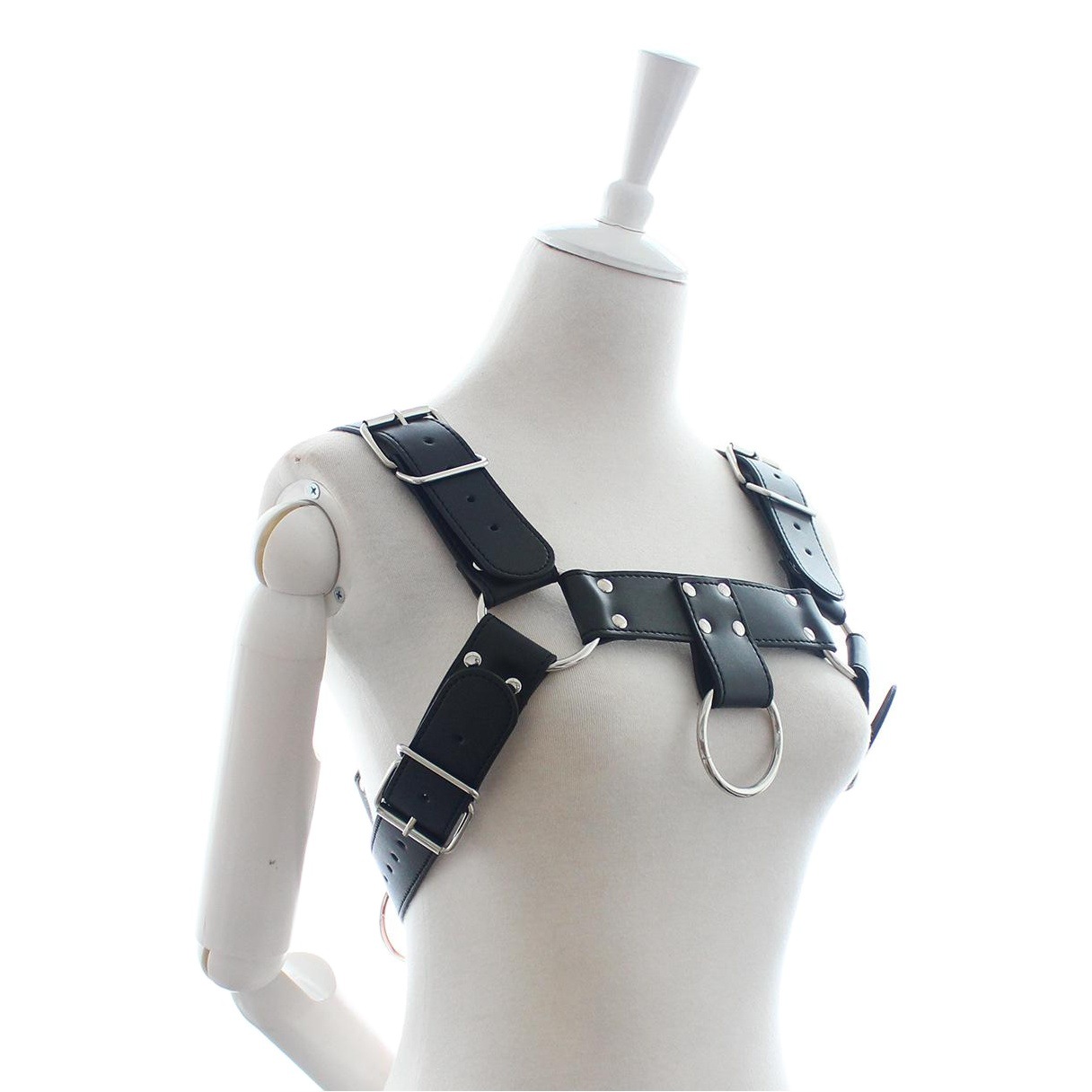 Tienda de la fábrica juguetes sexuales juguetes alternativos hombres de cuero correa de pecho corsé ropa de rendimiento de ropa interior de cuero vinculante