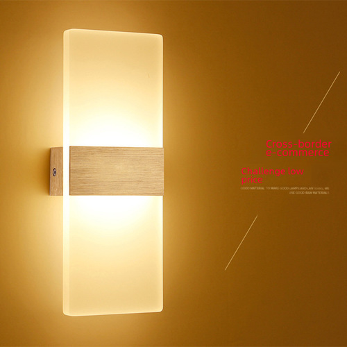 Acrylic LED Wall Lamp, Minimalist Bedroom Bedside Corridor Wall Lamp, Hotel Engineering Corridor Cross-border Lighting Wholesale
