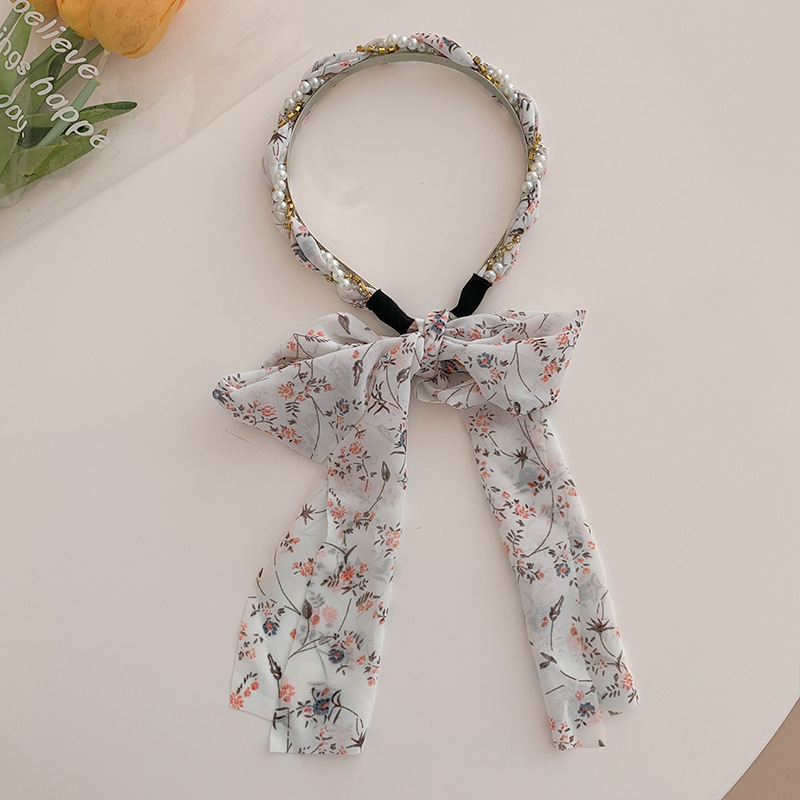 2021 elegante Perle Haar Bands für Frau Mode Lange Band Bogen Mädchen Kopf Bands Perle Geflecht Stirnbänder Frauen Haar Zubehör – Detail 20