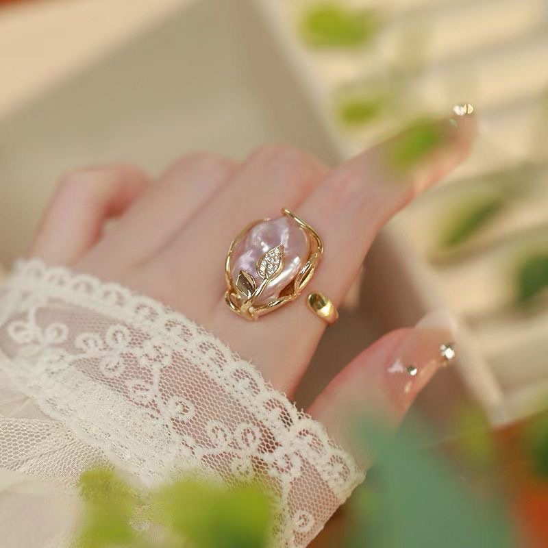 Elegante Barockperlenkette, hochwertiger Süßwasserperlenanhänger, exquisites verstellbares Design, silber- und goldplattierter Damenschmuck (14 Karat Gold Filled)_voghion.com