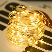 厂家直供LED铜线灯灯串遥控防水8功能电池盒礼物节日装饰灯