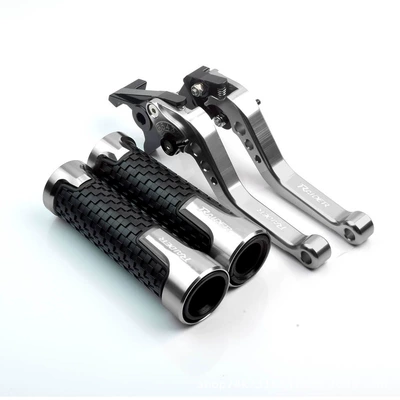 Brake Clutch Horn Lever: Motorcycle Handle Cover - silver