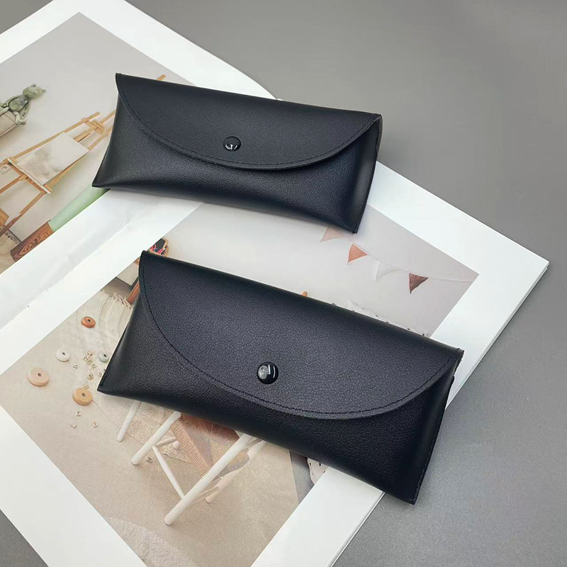 Cross-Border Sunglasses Case Can Be Customized with Logo, High-End Leather Portable Soft Case, Sunglasses Case, Glasses Storage Box