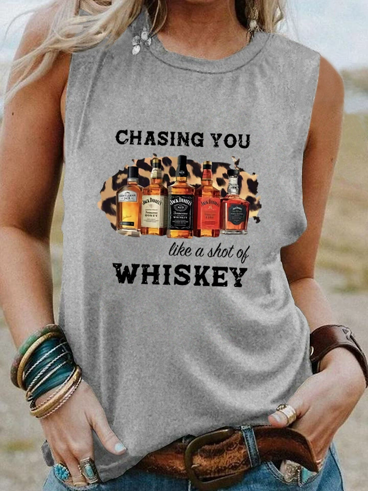 Чеканка вам нравится выстрел жилета без рукавов Футболка с цветным принтом, женская одежда