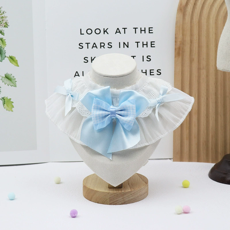 Нагрудник для домашних животных, полотенце для слюны, нагрудник для кошек, милый шарф, стиль принцессы, аксессуары для фото, украшение с бантом