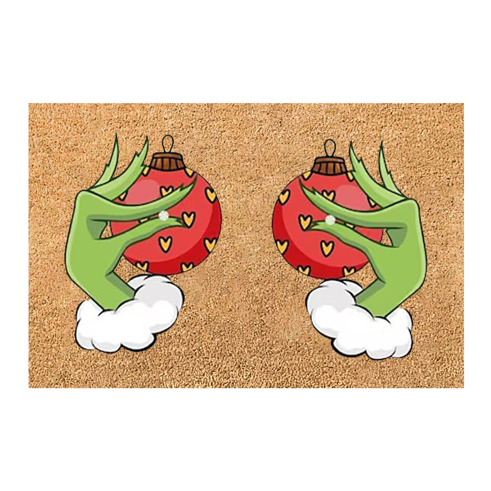 En stock Grinch alfombra del piso transfronterizo alfombra de Navidad alfombra de puerta de vacaciones verde payaso alfombra del piso