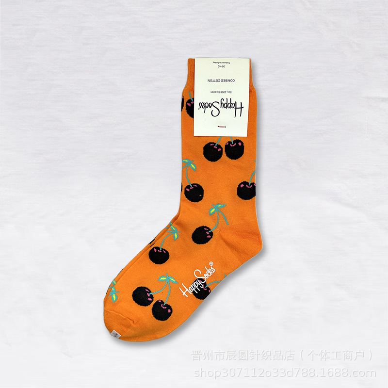 happysocks suecos calcetines de moda damas in-mode versátil animación calcetines de algodón de cintura alta al por mayor