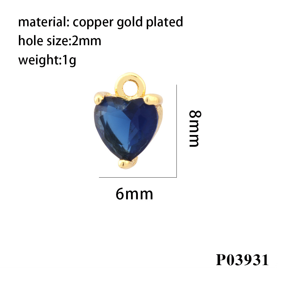 2g Weight Pendant Jewelry Making Type 18K Gold Plated Plating Material DIY Jewelry Accessories Classification 1 Piece Quantity Copper Material Heart Shape Pattern All Seasons Season Simple Style Style 1 Piece Copper 18K Gold Plated Heart Shape Pendant 10