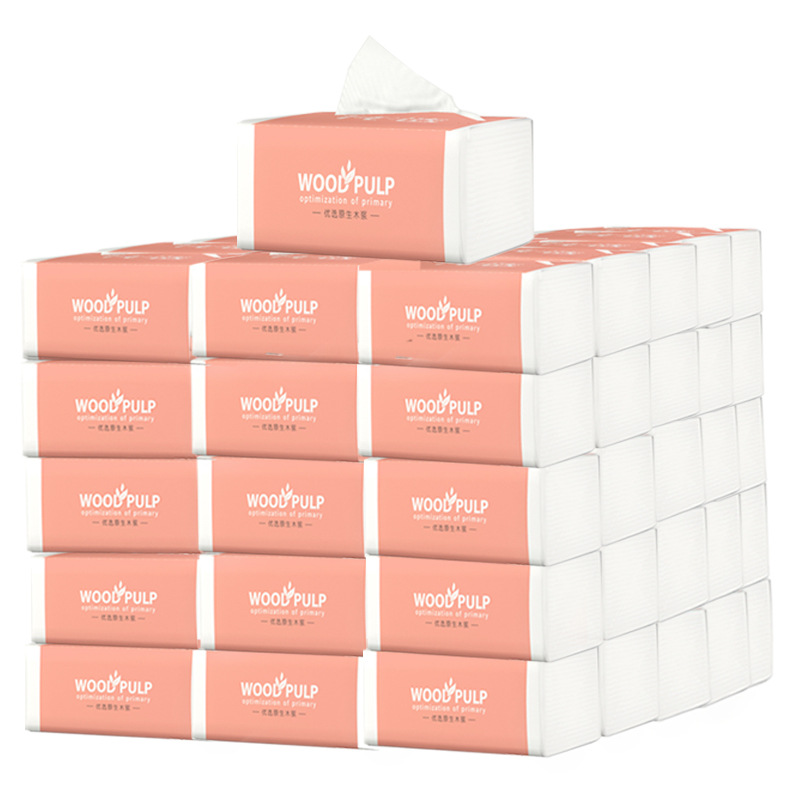 60包加量优惠装原生木浆抽纸整箱家用批发卫生纸妇婴纸可湿水抽纸