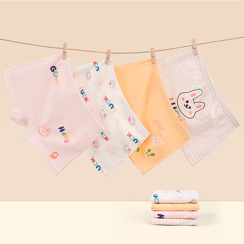 A generation of summer girls' boxer underwear cotton wholesale A cotton anti-light girls primary school safety pants