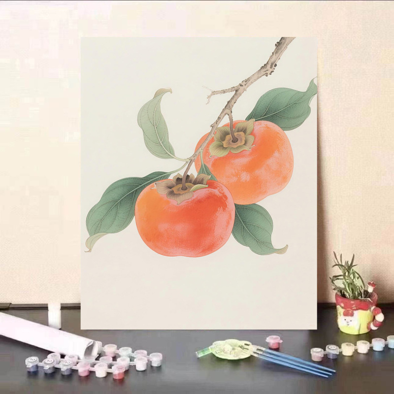 新しいリアルなスタイルのフルーツデジタル油絵 DIY 手描きの癒しと減圧の高価値リビングルーム装飾絵画|undefined