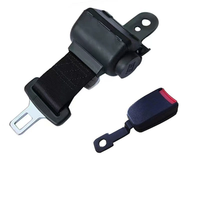 with Automatic Retractable Two-Point Design Car seat belt - black-semi-closed-s16-lower-bend
