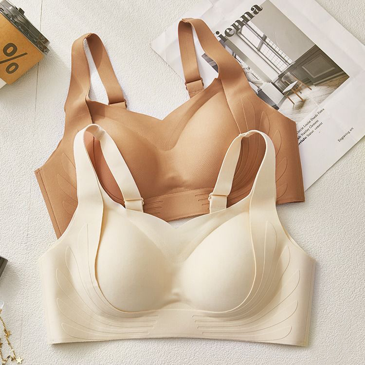 Ice Silk Traceless Underwear Women's Small Chest Push-up Pull-up Non-steel Rings Side-closing Paramilis Summer Thin Breathable Beautiful Back Bra Ice Silk Traceless Underwear Women's Small Chest Push-up Pull-up Non-steel Rings Side-closing Paramilis Summer Thin Breathable Beautiful Back Bra