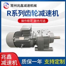 源头厂家供应R系列斜齿轮减速机硬可带电机减速器低噪音齿轮箱
