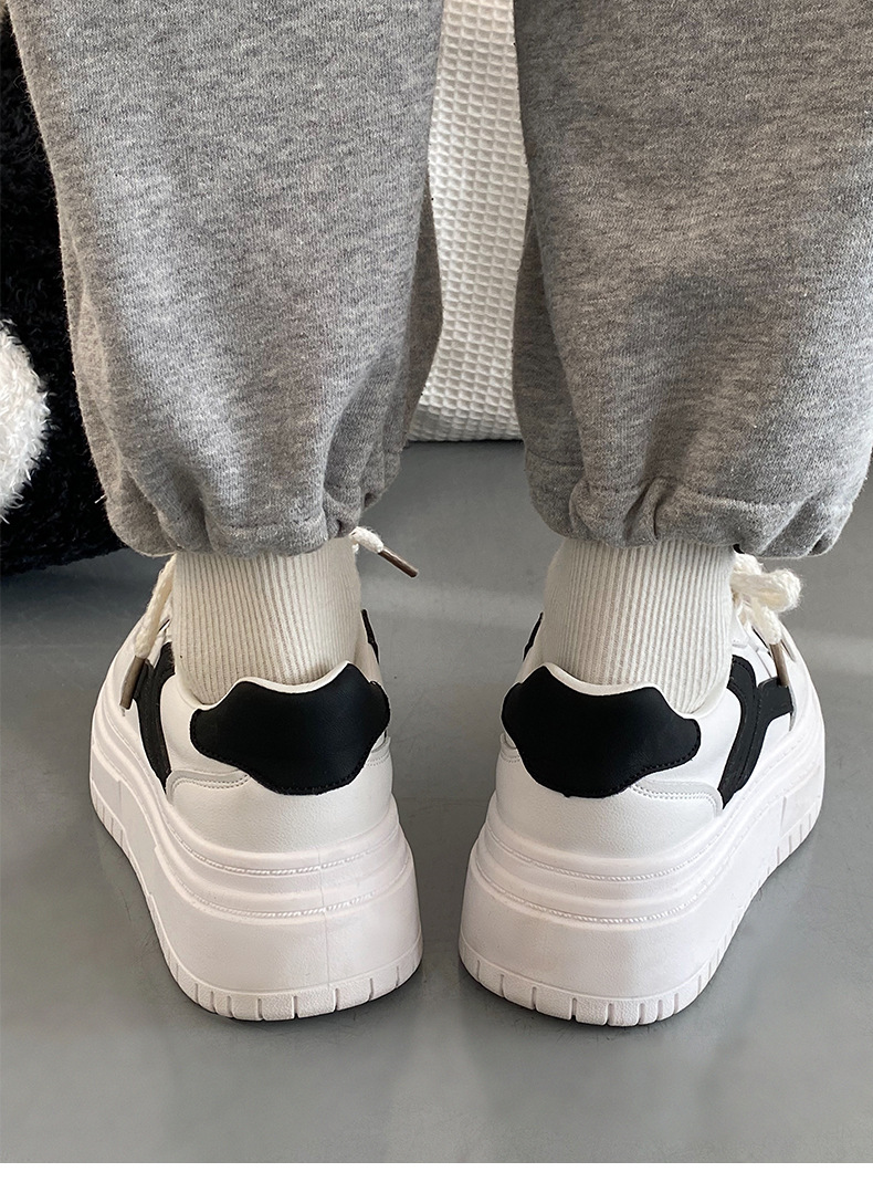 Queen Fan – chaussures de sport à semelles épaisses pour femmes, petites chaussures blanches, Style coréen, Cool Board, pour étudiantes, nouvelle collection automne/hiver 2022_voghion.com