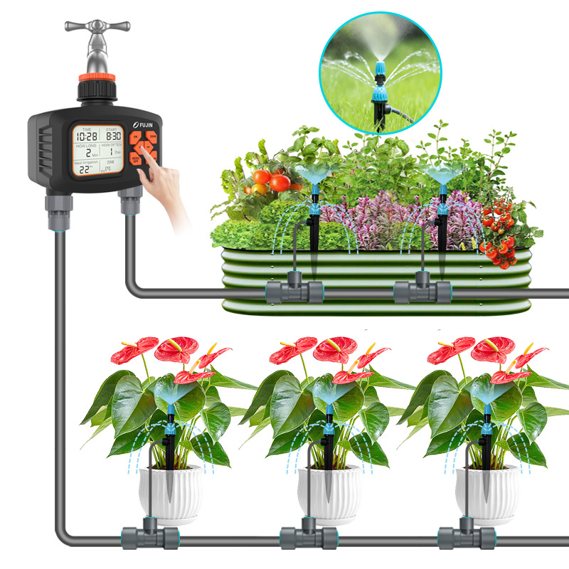 Ground Drip Integrated Adjustable Quick Plug Spray Nozzle For Vegetable Irrigation Automatic Flower Watering Device Set_voghion.com