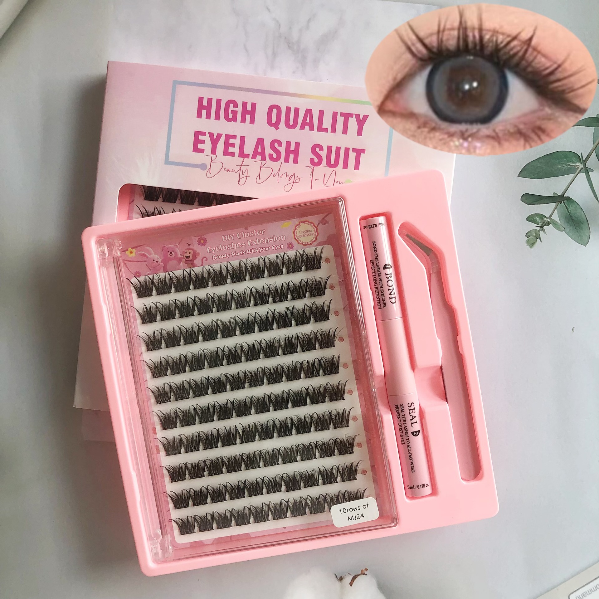 Transfronterizas pestañas falsas 30 - 100D comercio exterior caja de pestañas gruesas con pinzas de pegamento conjunto de pestañas falsas