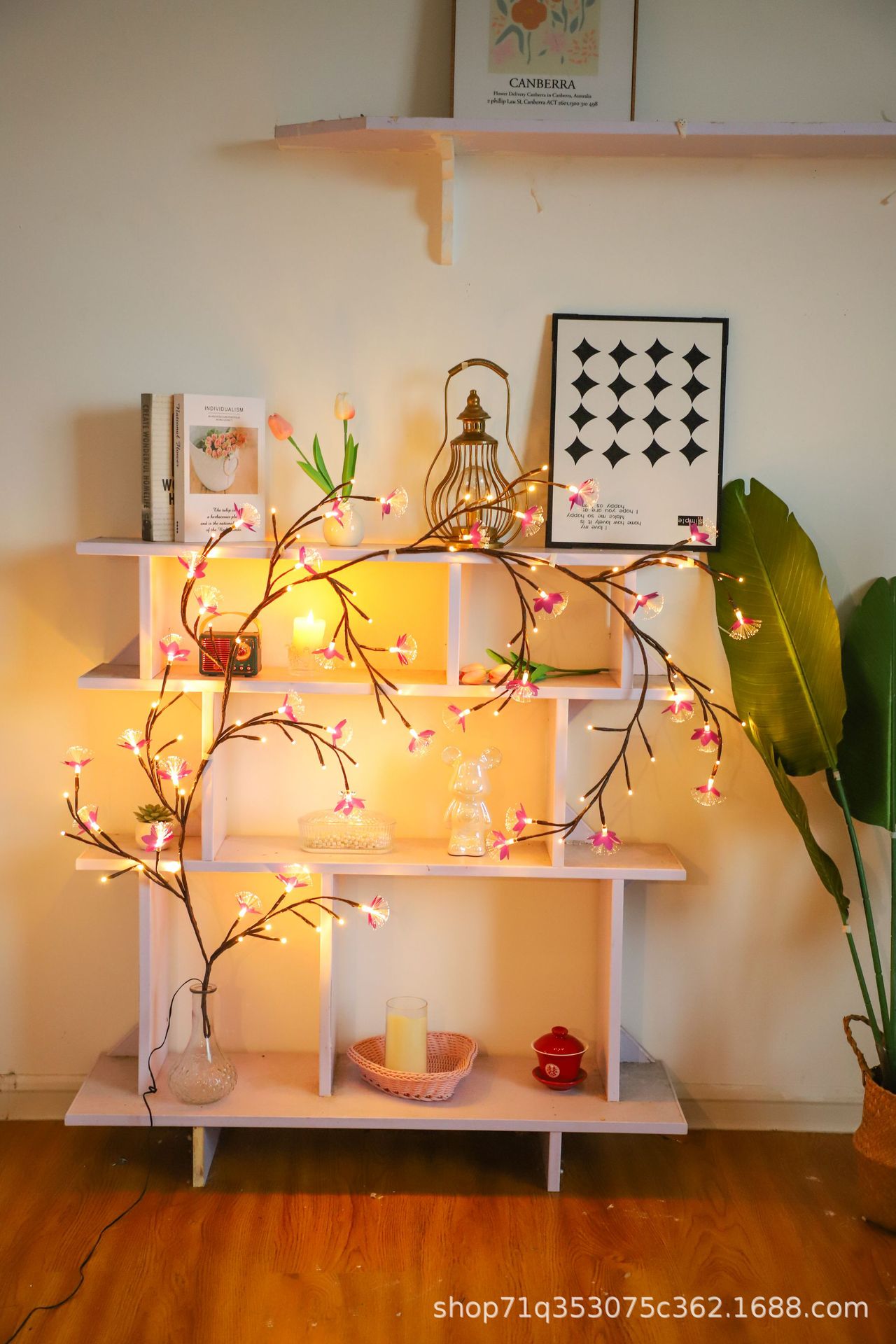 Lámpara de rama transfronteriza Lámpara de ratán Lámpara led Cadena de celebridades de Internet Decoración de la habitación Lámpara de colores Lámpara de serie Lámpara de modelado Lámpara de decoración navideña