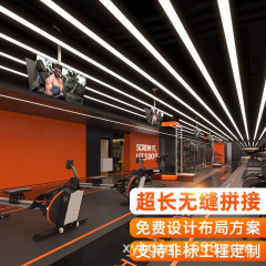 オフィスライト LED ストリップライトシームレスステッチショッピングモールスーパーマーケットジムビリヤードルームストリップライトオフィスシャンデリア
