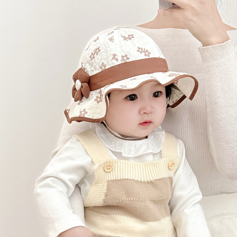 Sombrero de bebé primavera y otoño bebé princesa gorro de pescador lindo super lindo gorro de verano de niñas gorro de algodón sombrero sombrero de sol