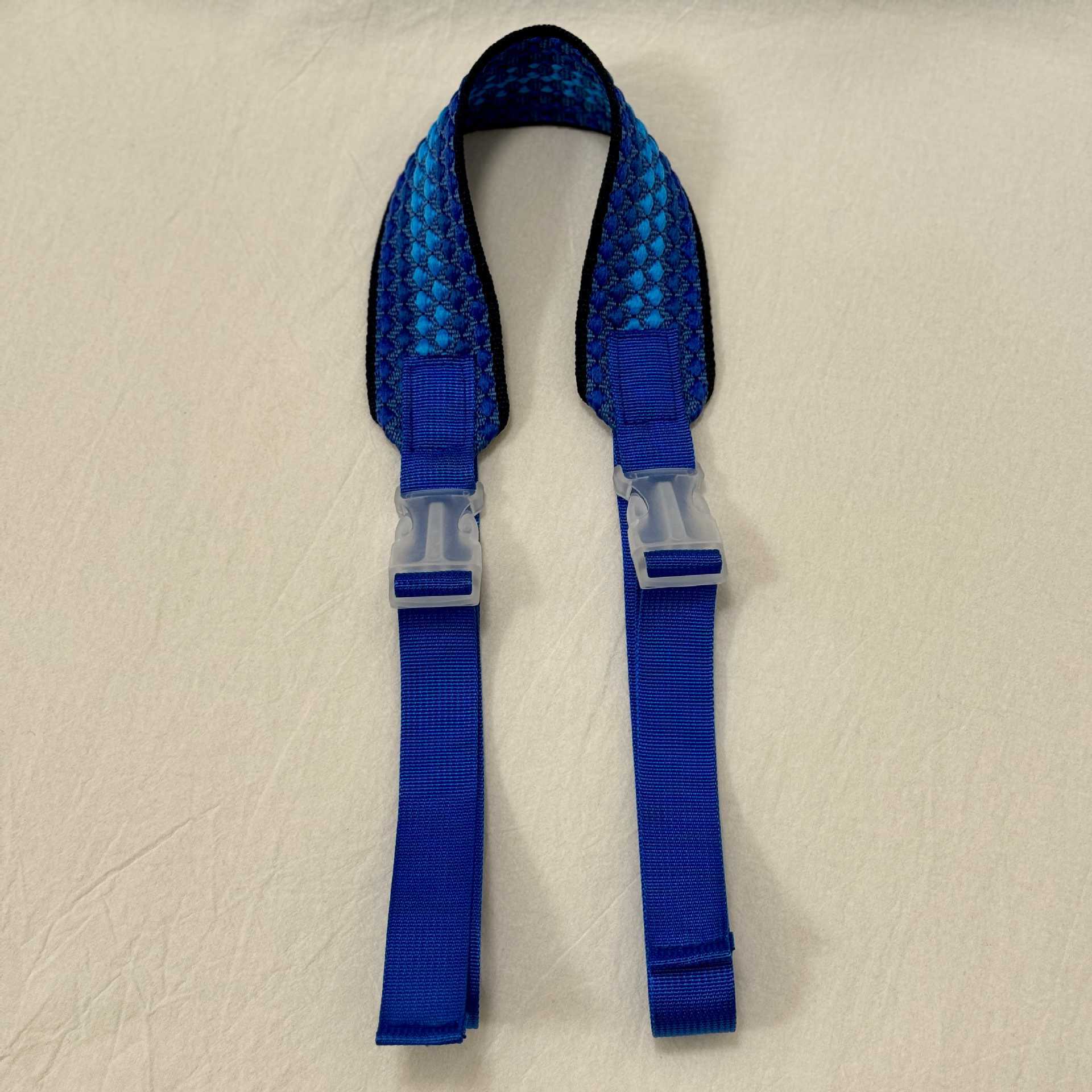 블루 폴카 도트 와이드 숄더 스트랩