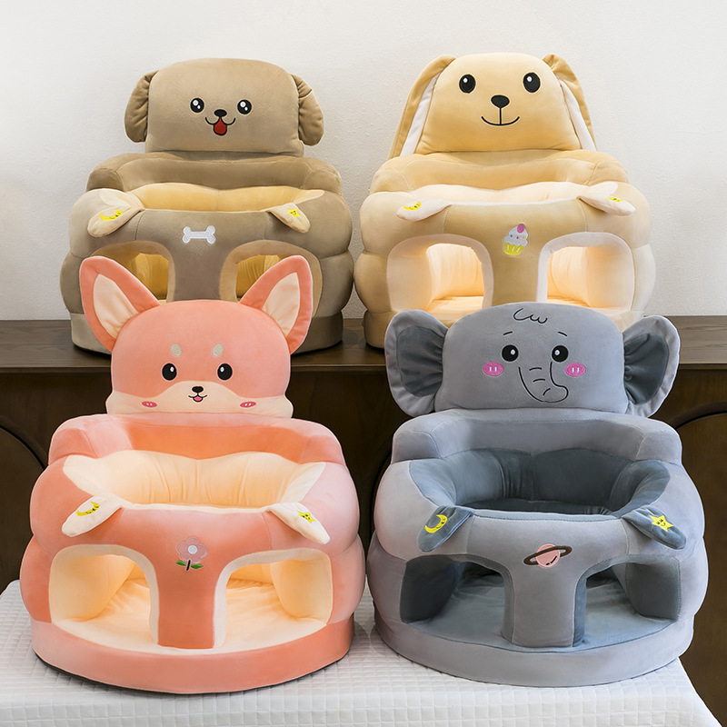 幼児がソファに座ることを学ぶための国境を越えた赤ちゃん、背骨を傷つけず、転倒を防ぐ背もたれを高め、幼児が座ったり立ったりできるぬいぐるみシートスツールの発送|undefined