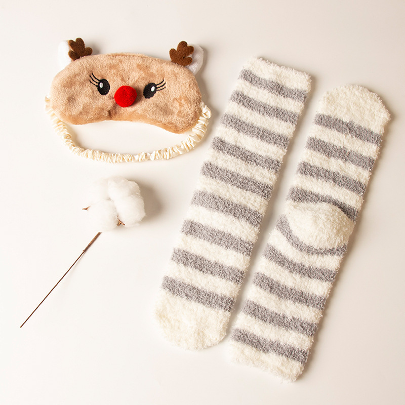 시카사슴 안대 + 줄무늬 양말