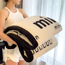 跨境A类高克重云暮绒毛毯办公室午睡毯双面加厚保暖盖毯拉链毯子