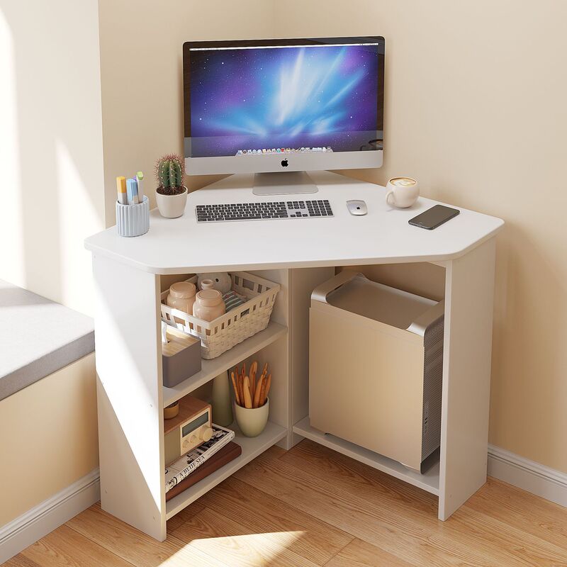 Mingzheng Furniture Factory Small Apartment Office Desk Triangular Study Desk Corner Corner Computer Desk Corner Simple Home