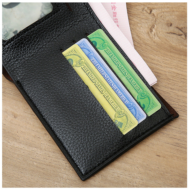 Men's Stripe Pu Leather Open Wallets display picture 3