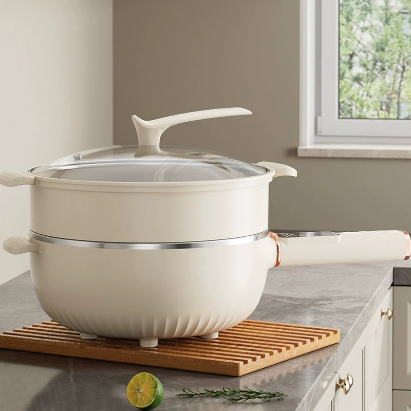 Умный сотовый электрический вок с внутренней подкладкой 304 для приготовления пищи, сковорода с антипригарным покрытием, мощная бытовая маленькая электрическая кастрюля, универсальная кастрюля для приготовления пищи на пару и приготовления пищи