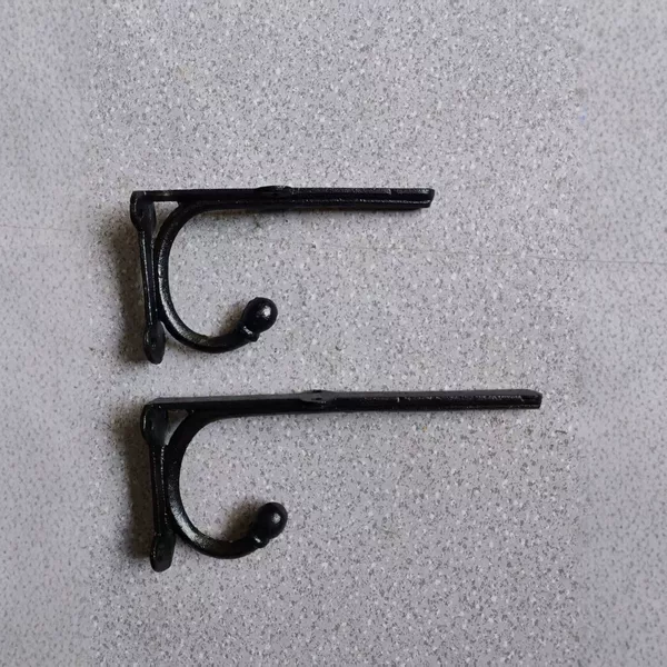 Retro cast iron bracket hooks, black wrought iron corner brackets, creative over-the-door coat hooks, wall decoration accessories