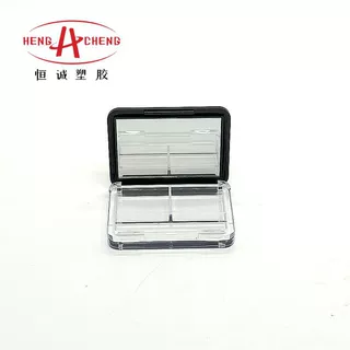 恒诚厂家定制两格眼影高光盒带刷位粉饼腮红盘彩妆化妆品包材