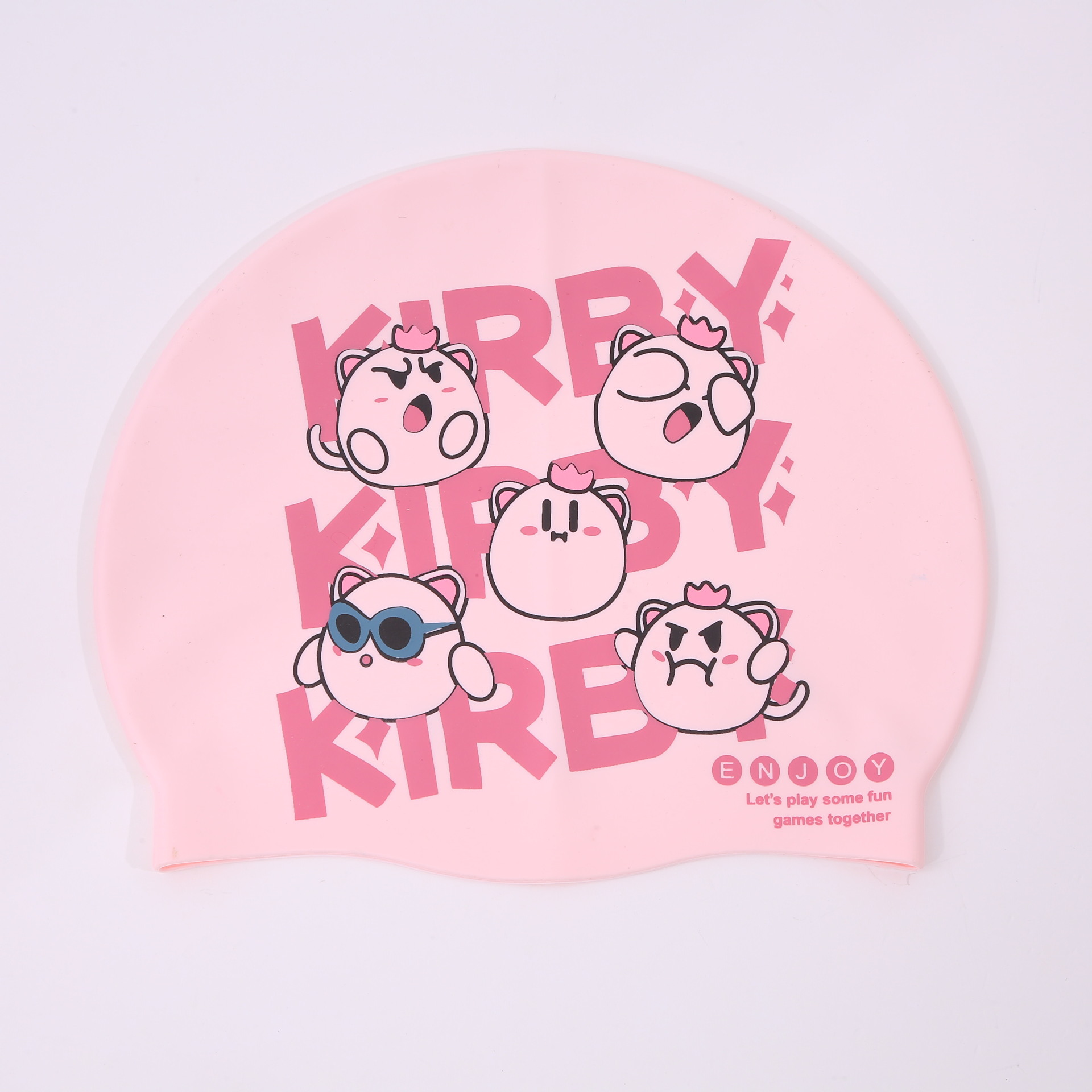 Gorro de baño de dibujos animados de silicona para niños, cabello largo para niñas, protección para los oídos impermeable, sin estrangulamiento, lindo gorro de natación, equipo de natación