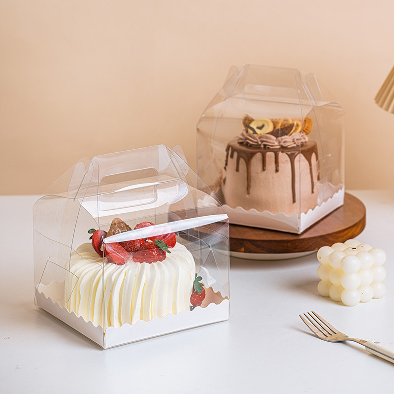 3インチ4インチ5インチ6インチ誕生日透明ケーキケース5インチ6インチケーキ包装ケース高さ|undefined