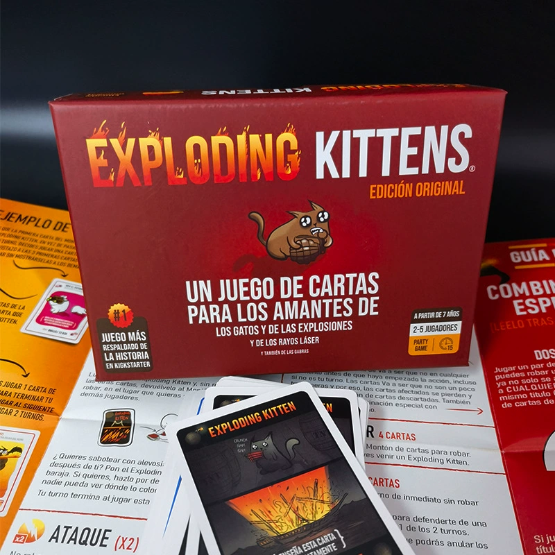 Взрывной хит — испанская версия игры «Exploding Kittens» карточная вечериночная игра