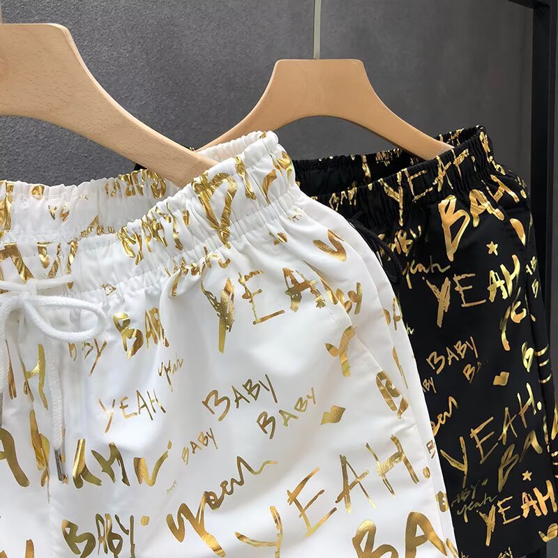 Heren strandshorts met print losvallende sneldrogende zomerbroek_voghion.com