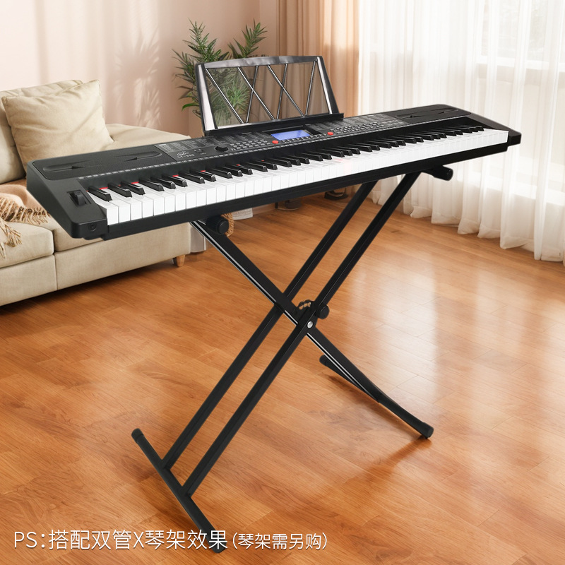 Xinyun988 tecla de piano electrónico iluminado recargable versión multifuncional enseñanza profesional para adultos maestros de preescolar niños principiantes