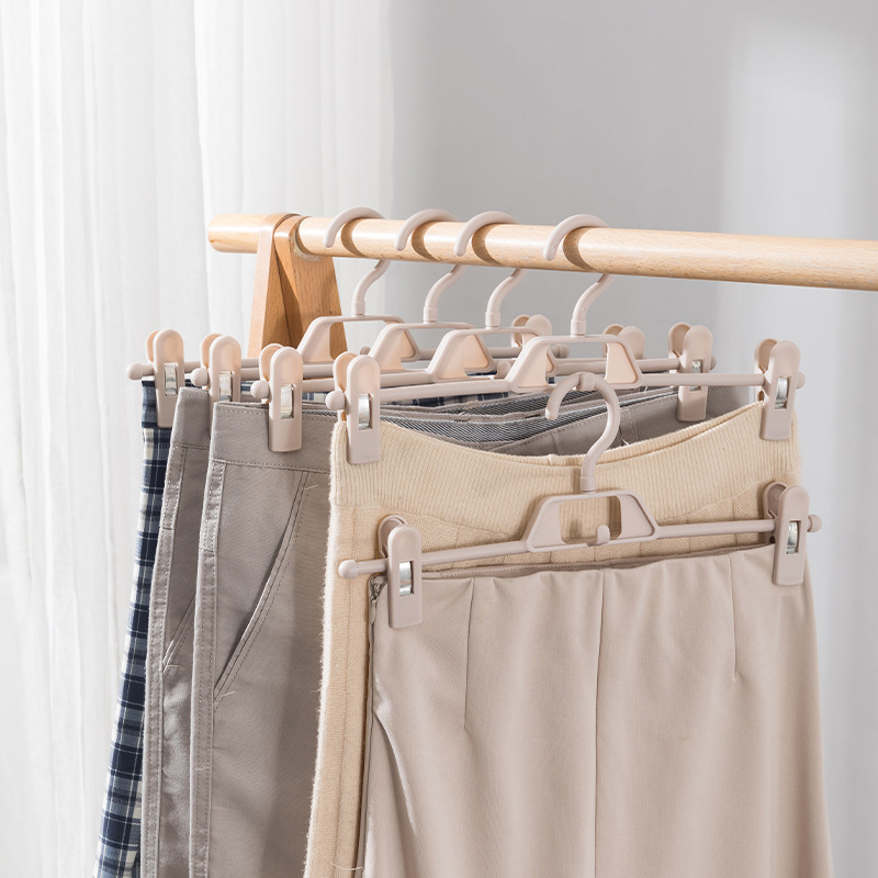 Pantalones retráctiles multifuncionales colgantes de mejora rotativos antideslizantes sin marcas estantes de pantalones perchas de secado domésticas perchas de ropa para ropa para ropa mayorista