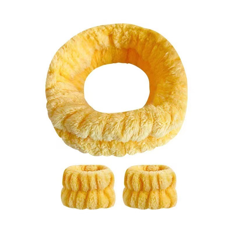 Face Wash traje femenino lavado de cara muñeca banda de pelo lavado de cara maquillaje deportes piel-friendly diadema banda de pelo conjunto suministro de fábrica