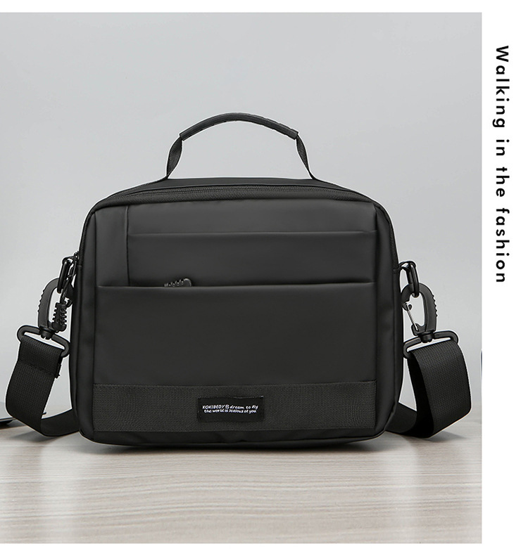 New horizontal multi-functional nylon bag for men, sporty and casual small bag, single-shoulder crossbody handbag, men's cross-border bag undefined