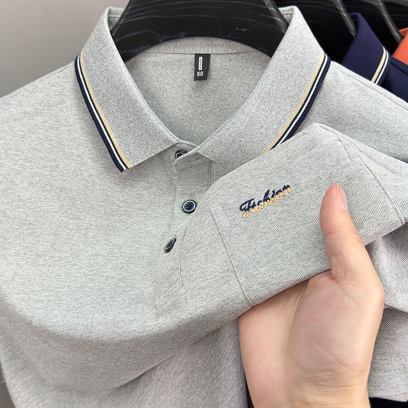 Summer Men's Short-Sleeve Polo Shirt, Young and Middle-Aged Fashion Casual Pocket Short-Sleeve T-Shirt Top Men's Half-Sleeve Trendy t