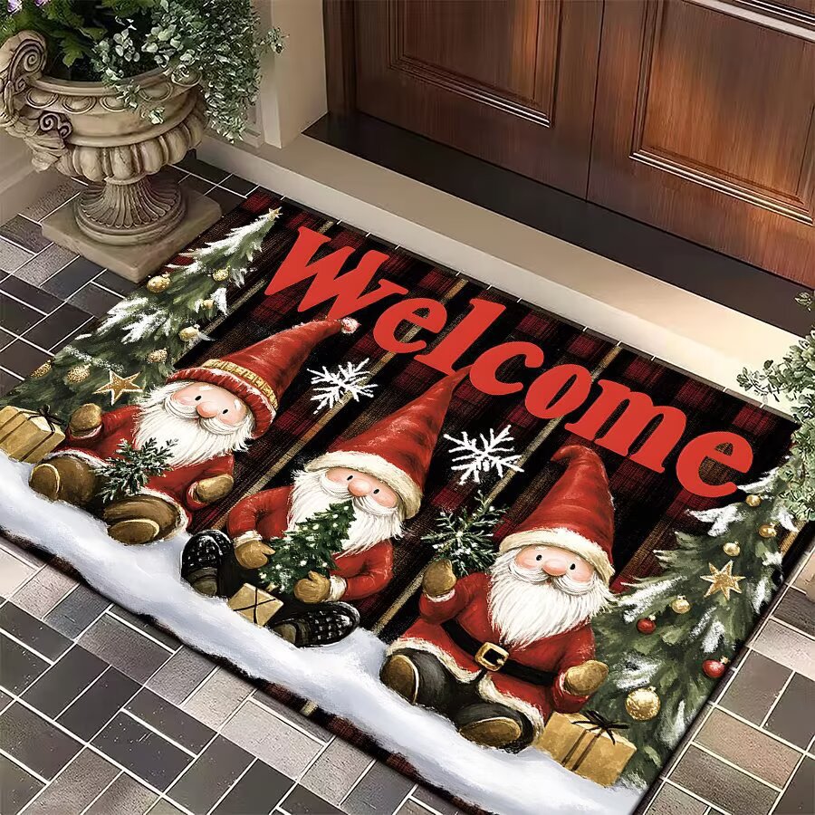 Cross-Border Temu Dropshipping Christmas Series Cartoon Door Mats for Home Entrance and Easy Care and Stain-Resistant Floor Mats Available for Wholesale