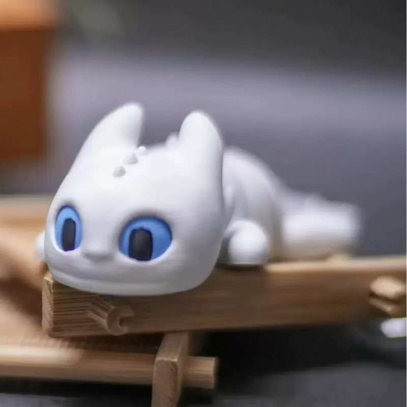 驯龙高手3d打印玩具全身关节可动无牙仔光煞带翅膀模型摆件|undefined