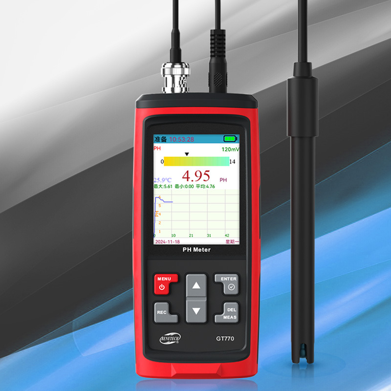标智GT770分体式PH检测计三合一高精度酸碱度测量水质监测连接PC
