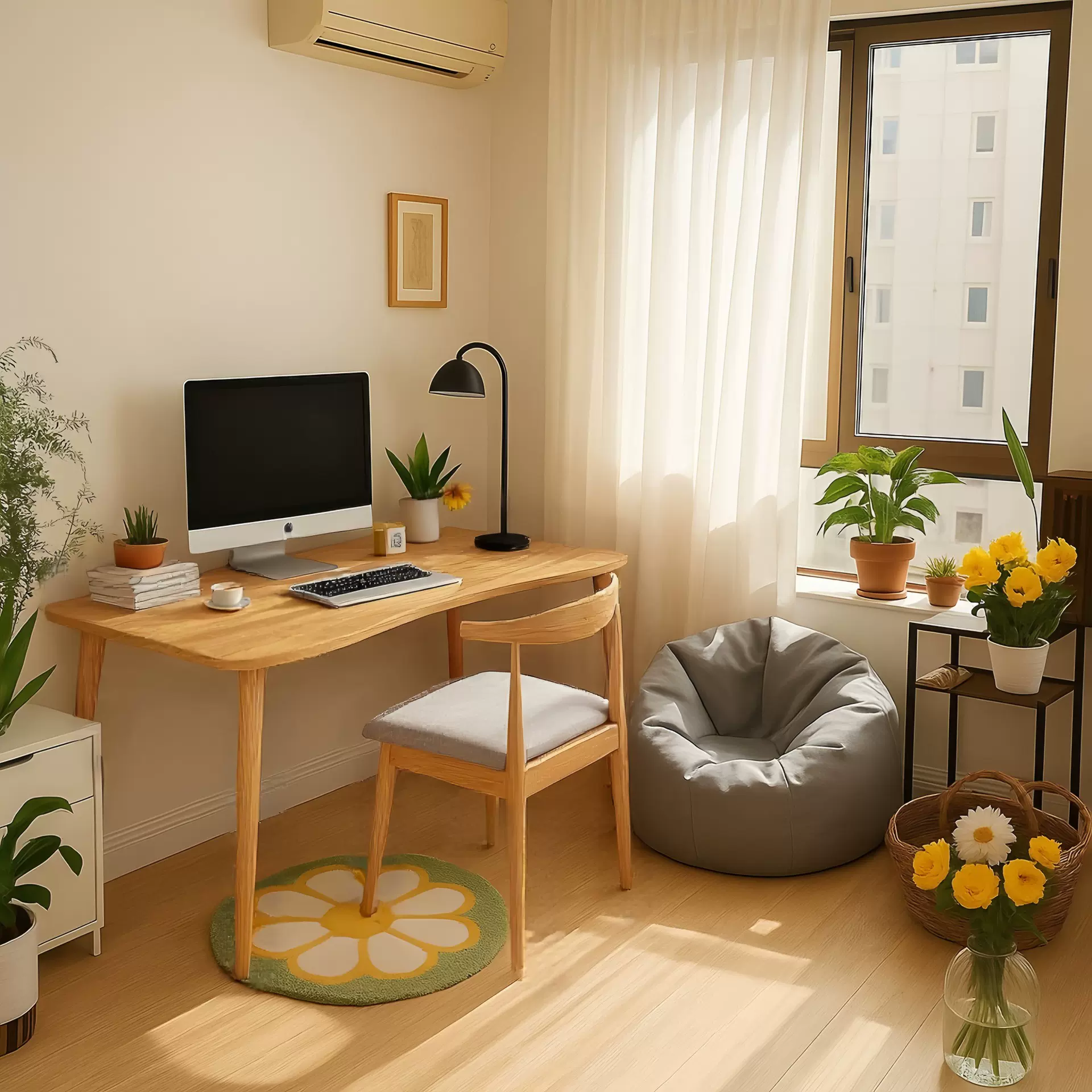 电脑桌卧室家用书桌学生床边桌房间写字桌办公桌椅简易出租屋桌子