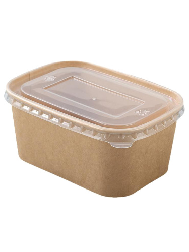 Disposable kraft paper square box, takeaway lunch box, food-grade lunch box, environmentally friendly packaging box, biodegradable and microwaveable