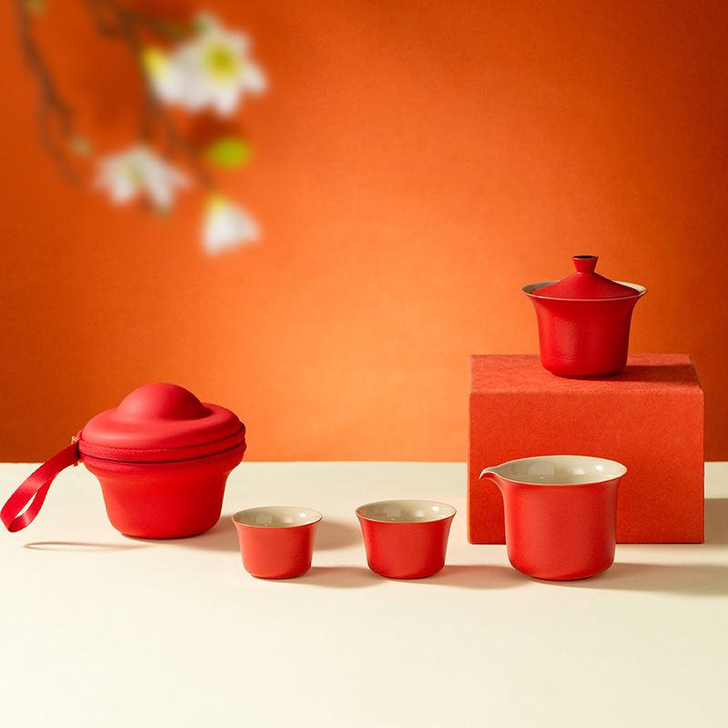 Juego de Té Portátil de Viaje 1 Tetera y 2 Tazas para Negocios image 4
