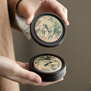 Creative Bakelite Absorbent Coaster Kung Fu Tea Ceremony Accessories Chinese Storage Tea Cup Holder Cup Holder Household Insulation Pad Tea Tray