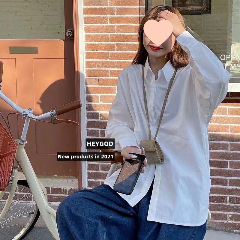 黄色减龄韩版衬衫外套女秋季法式宽松显瘦长袖衬衣外搭开衫上衣潮|undefined